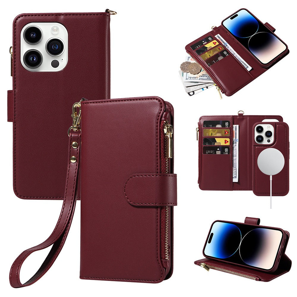 Funda tipo cartera con tapa para iPhone en PU