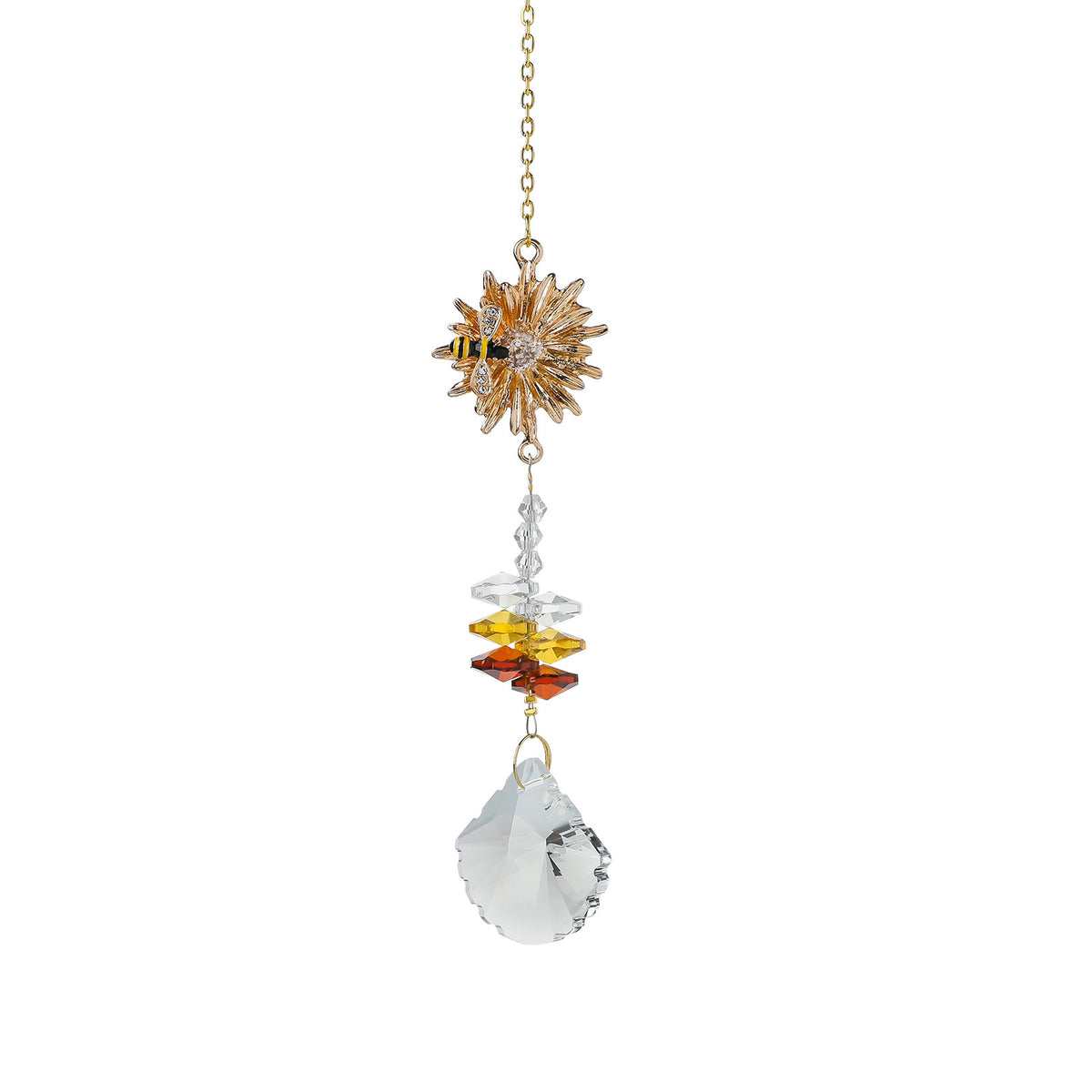 Colgante decorativo de abeja y sol para jardín