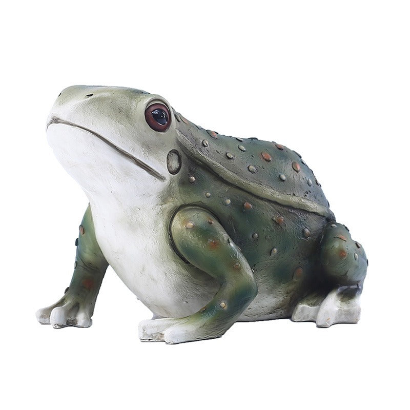 Figura de rana de resina para jardín