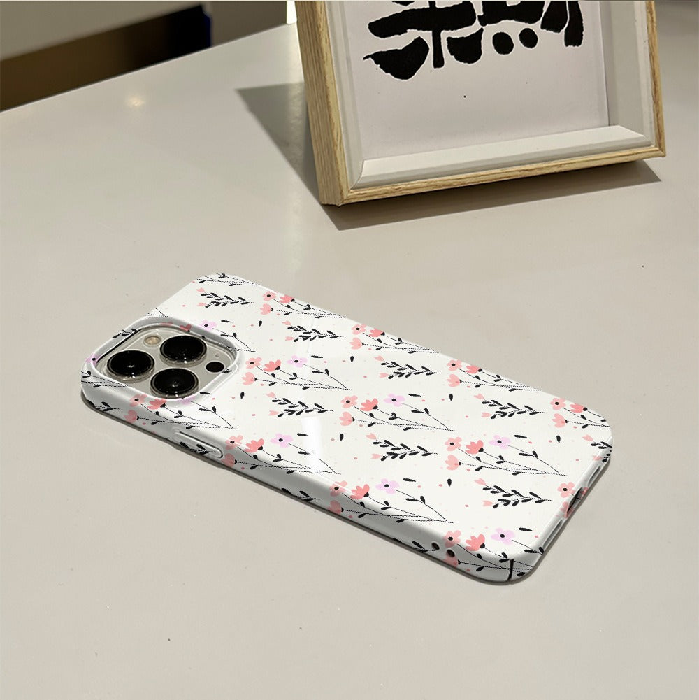 Funda rígida floral para iPhone, diseño GML799