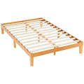 Base de cama de madera con láminas y sin cabecero — Full