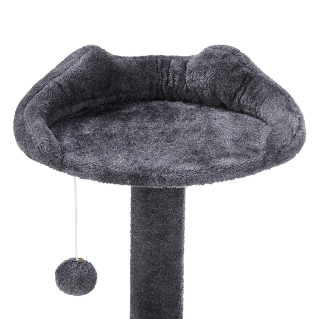 Árbol para gatos con casita, rascador y rampa — azul oscuro