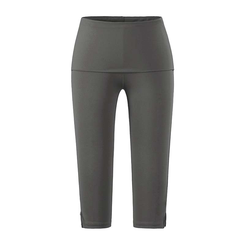 Leggings capri elásticos con abertura lateral