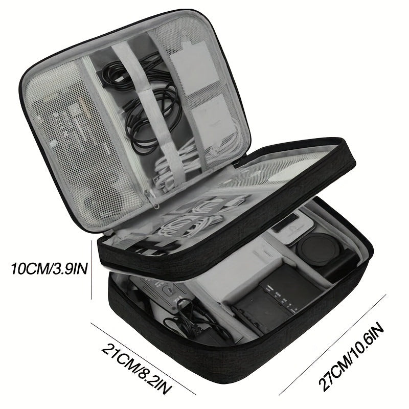 Organizador de viaje para cables de 2 o 3 niveles