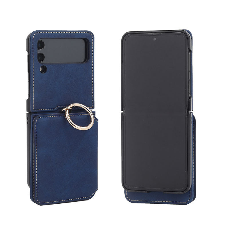 Funda en PU con anillo para teléfono plegable