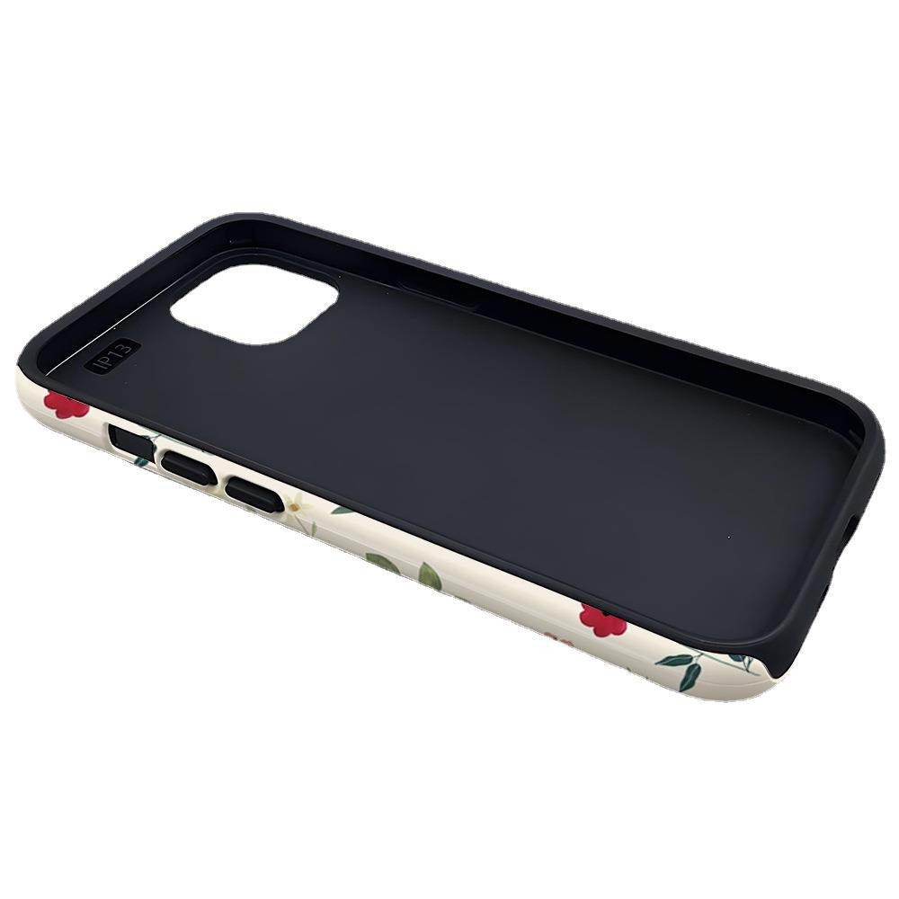 Funda rígida floral para iPhone, diseño 256