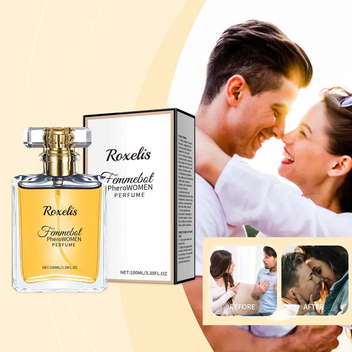 Femmebot Pherowomen Perfume, Light Elegant Exudes Fresh Niche Lovers Dating Portable Charm Perfume