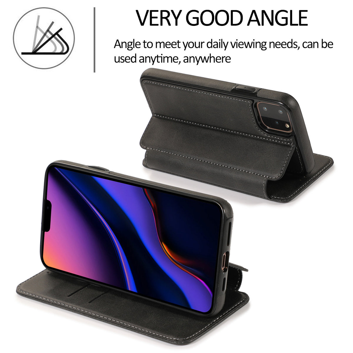 Funda abatible con tarjetero en TPU para iPhone