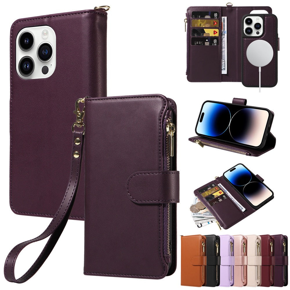 Funda tipo cartera con tapa para iPhone en PU
