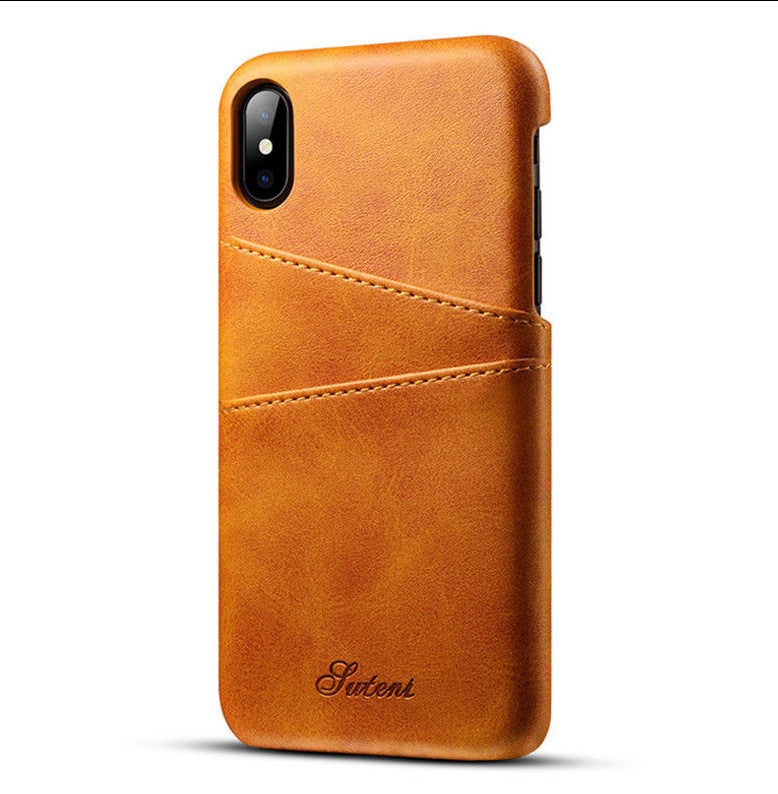 Funda con dos ranuras para tarjetas en PU