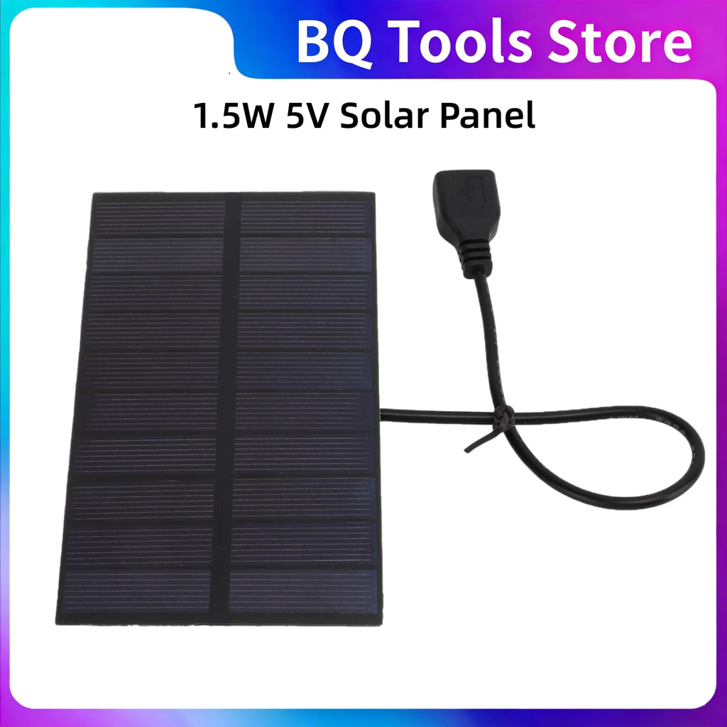1.5W 5V Solar Panel Monocrystalline Silicon DIY Solar Panels Flexible Mini Solar Panel USB Output Interface 138 X 82mm