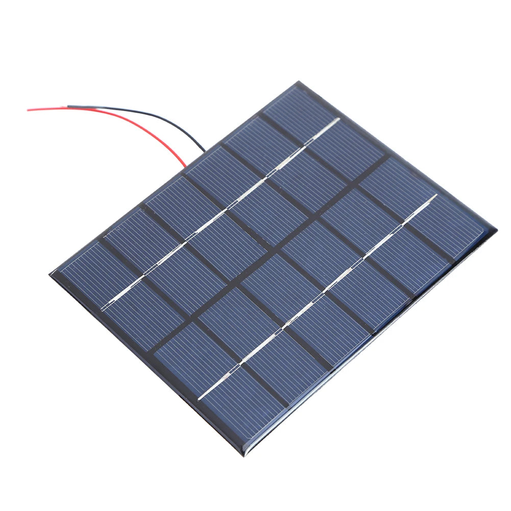 2W 6V Solar Panel High Efficiency Solar Charger Panel Portable Solar Panel for Low Power Electrical Appliances