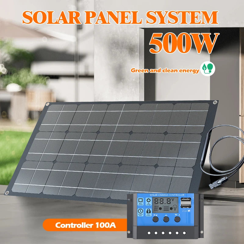 12V 2000W 500W Professional Flexible Solar Panel Heavy Duty Waterproof Bendable Design for RV Boat and Off Grid Power Systems