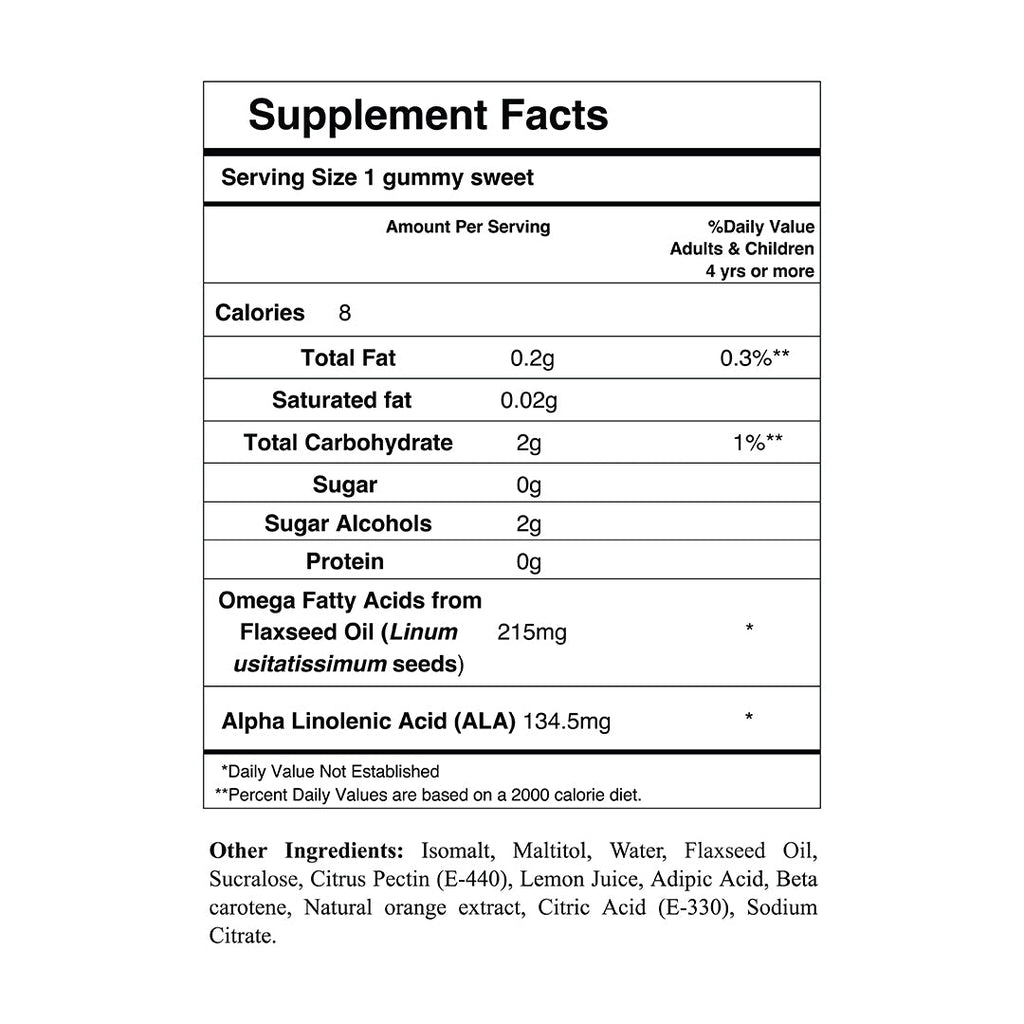 Omega-3 en gomitas sin azúcar
