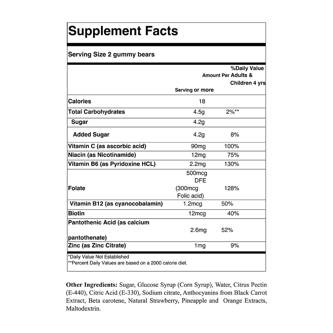 Multivitamínico en gomitas de sabores variados